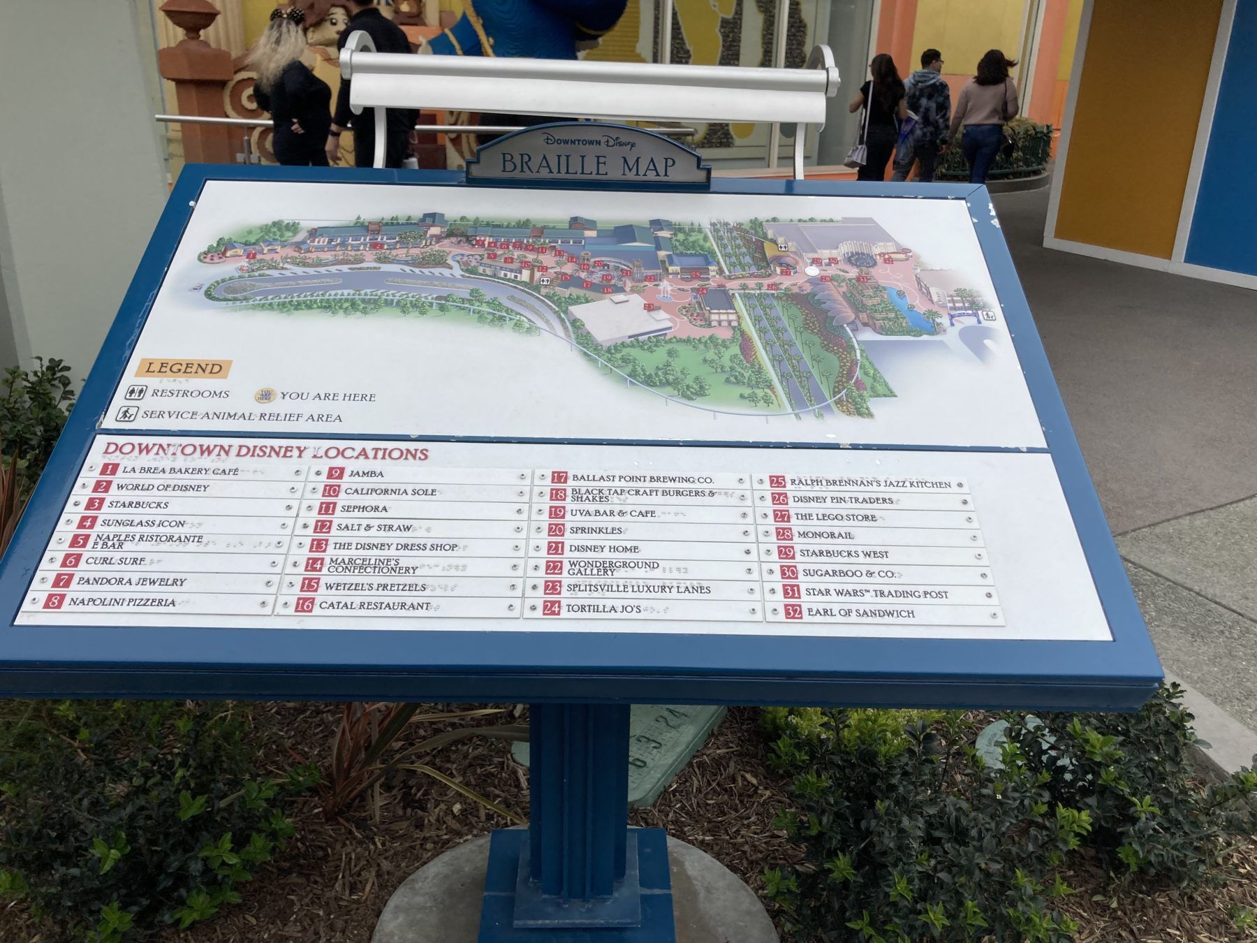 Thngs to do in Downtown Disney Map